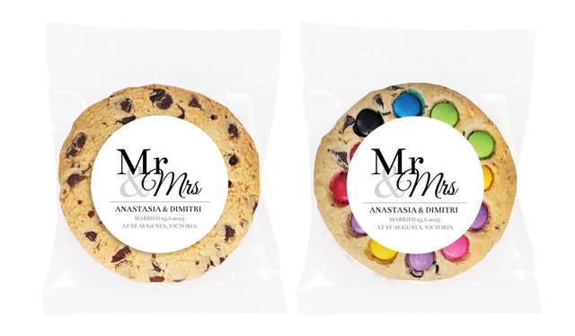 Mr & Mrs Announcement White Personalised Wedding Cookie
