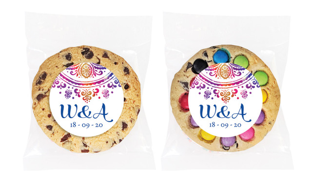 Radiant Mandala Personalised Wedding Cookie
