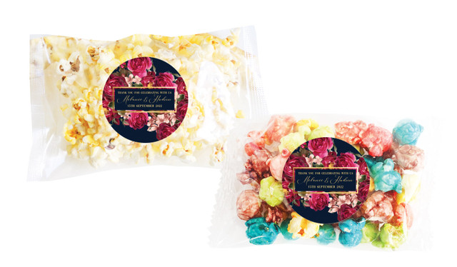 Bold Floral Personalised Popcorn Bag