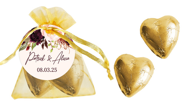 Hanging Flowers Personalised Organza Bag
