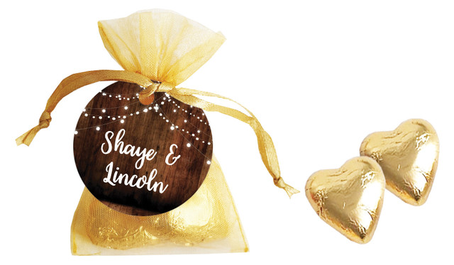 Wood Bunting Personalised Organza Bag