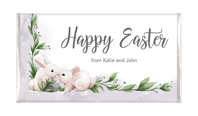 Bunny Kiss Personalised Easter Chocolate Bars