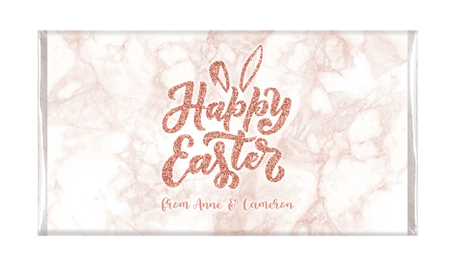Rose Gold Personalised Easter Chocolate Bars