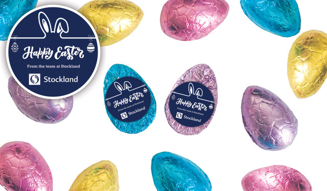 Corporate Personalised Chocolate Half Easter Eggs