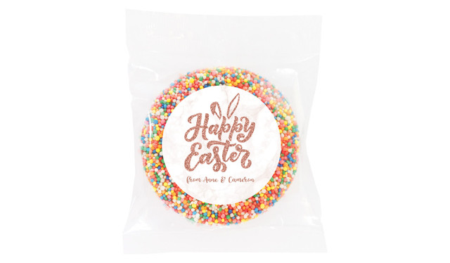 Rose Gold Personalised Easter Giant Chocolate Freckles