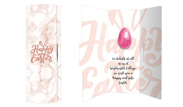 Rose Gold Easter Chocolate Greeting Card