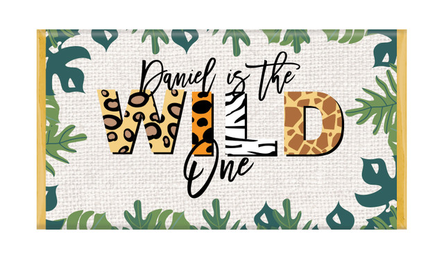 Wild One Birthday Party Personalised Chocolate Bars