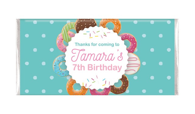 Donut Party Personalised Chocolate Bars - Australia's #1 Kids Party Supplies