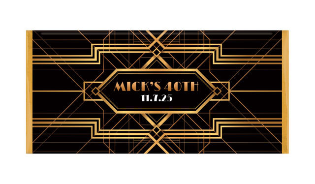 Gatsby Gold Personalised Chocolate Bars - Australia's #1 Kids Party Supplies