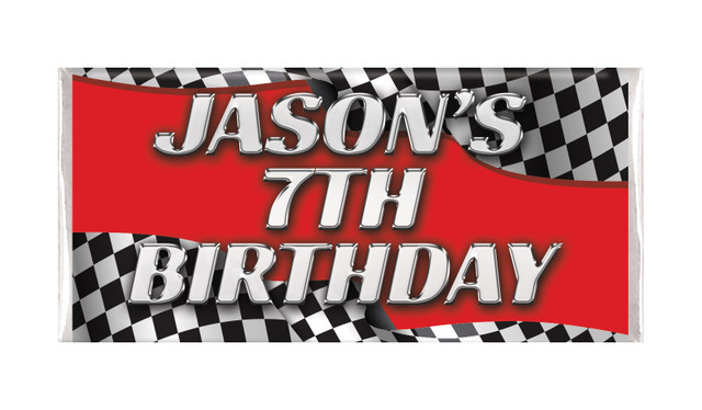 Racing Car Personalised Chocolate Bars - Australia's #1 Kids Party Supplies