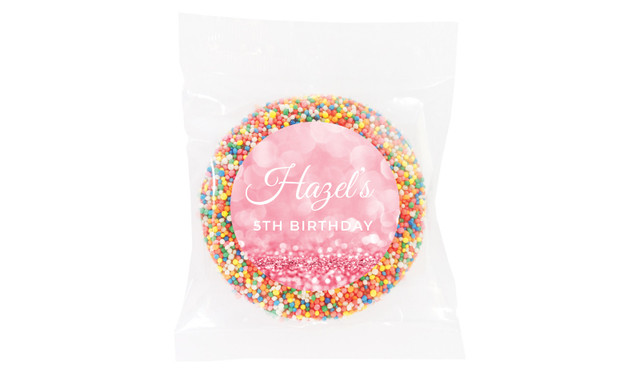 Pink Glitter Personalised Giant Freckles - Australia's #1 Kids Party Supplies