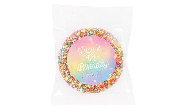Rainbow Sparkle Personalised Giant Freckles - Australia's #1 Kids Party Supplies