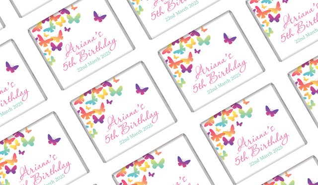 Butterflies Birthday Personalised Mini Chocolates