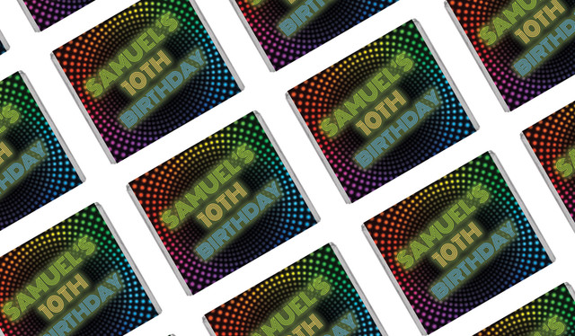 Disco Lights Birthday Personalised Mini Chocolates