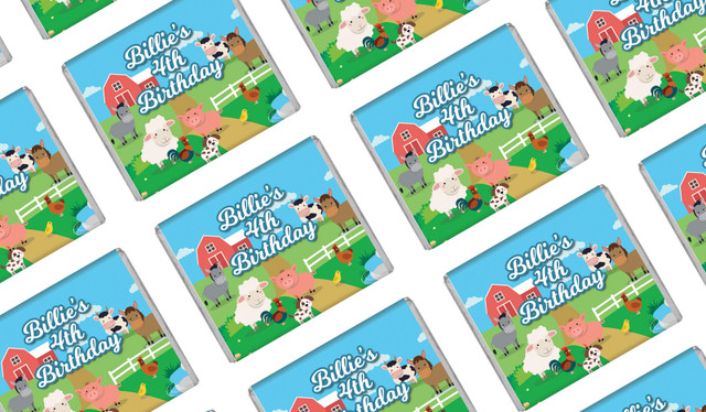Down The Farm Birthday Personalised Mini Chocolates