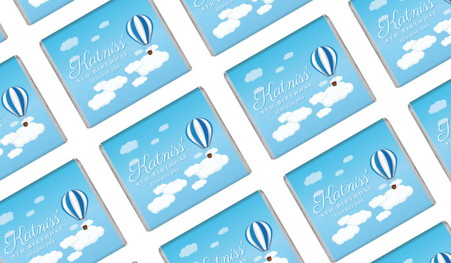 Hot Air Balloon Birthday Personalised Mini Chocolates