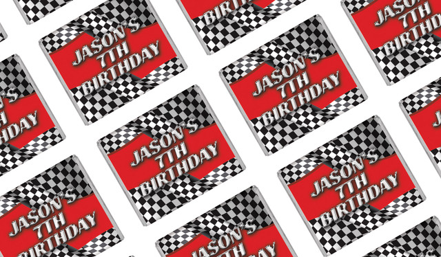 Racing Car Birthday Personalised Mini Chocolates