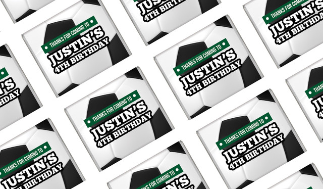 Soccer Birthday Personalised Mini Chocolates