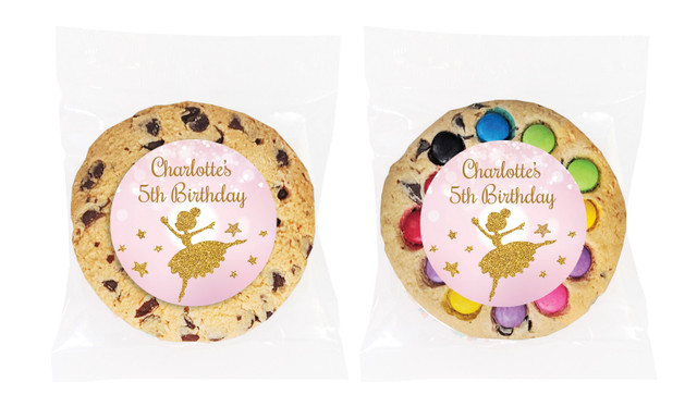 Golden Ballerina Personalised Birthday Cookie - Australia's #1 Kids Party Supplies