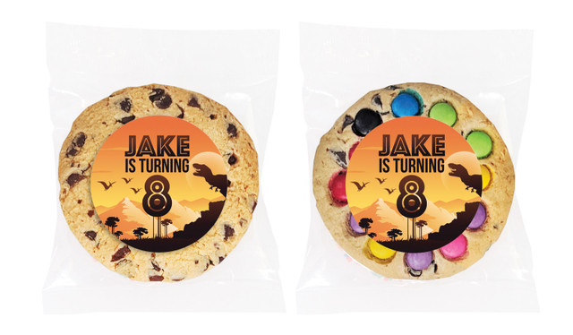 Prehistoric Dinosaur Personalised Birthday Cookie