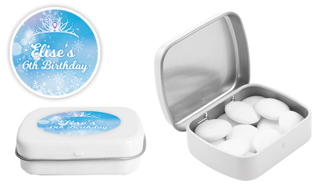Ice Princess Birthday Personalised Mint Tin Favour