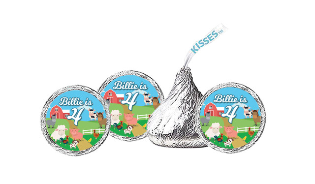 Down The Farm Birthday Personalised Hershey's Kisses