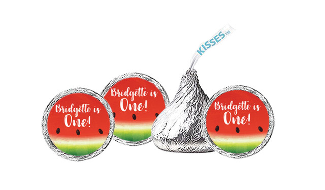 Watermelon Party Birthday Birthday Personalised Hershey's Kisses