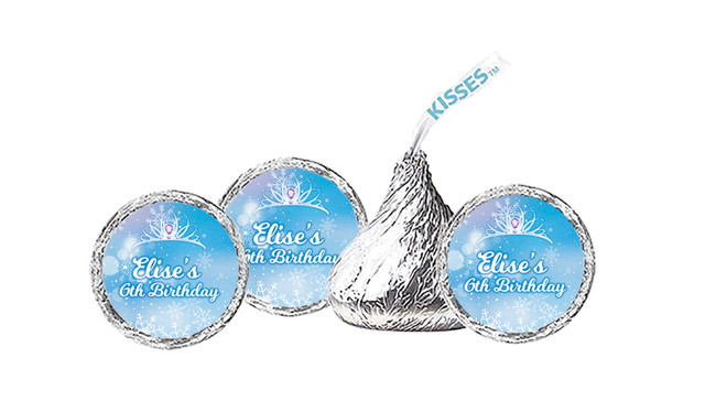 Ice Princess Birthday Birthday Personalised Hershey's Kisses