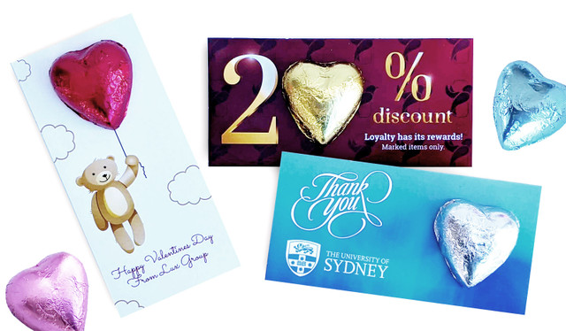 Personalised Chocolate Heart Card