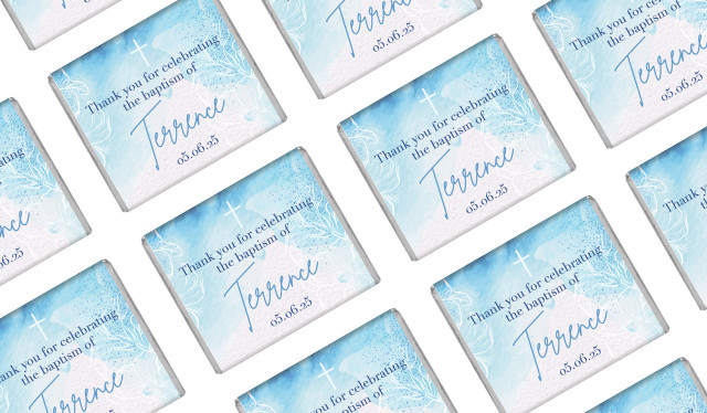 River Run Custom Christening Mini Chocolates