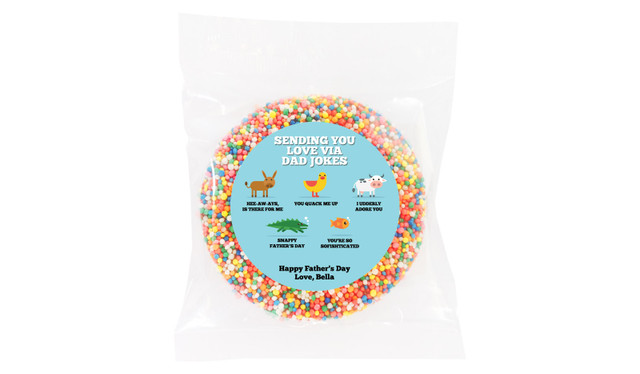 Dad Jokes Fathers Day Custom Giant Chocolate Freckle