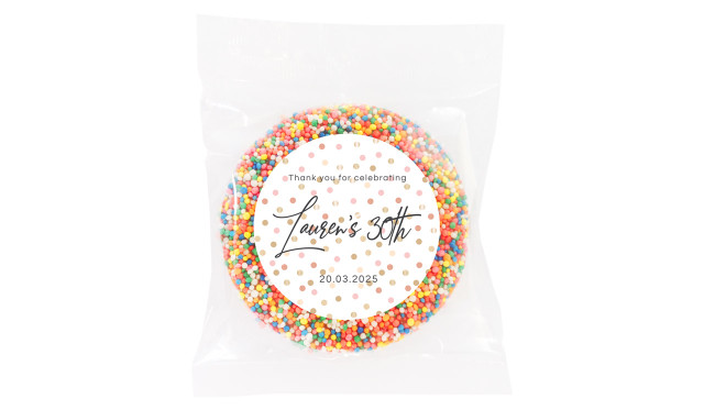Metallic Confetti Personalised Chocolate Freckles