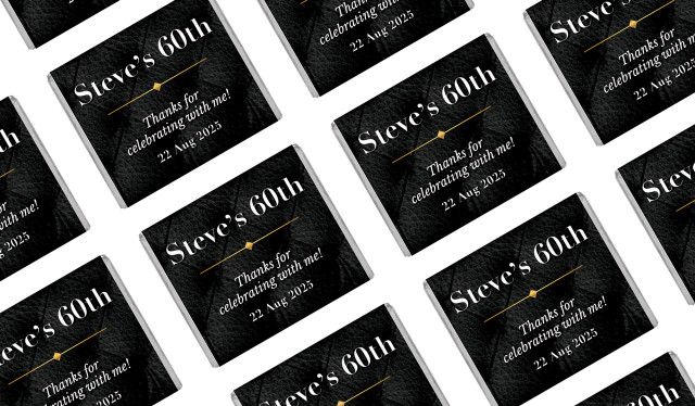 Chesterfield Birthday Custom Mini Chocolate Favours