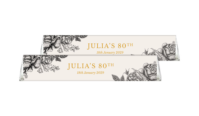 Vintage Roses Custom Toblerone Chocolate Bar 50g