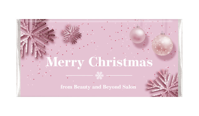 Pink Personalised Christmas Chocolate Bar