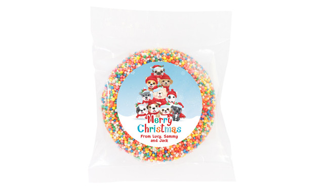 Christmas Puppies Custom Giant Chocolate Freckle