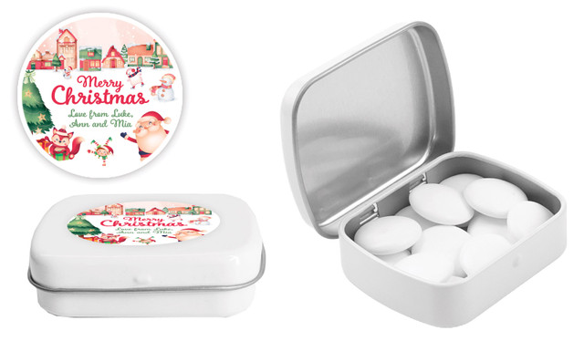 Christmas Village Personalised Christmas Mint Tin
