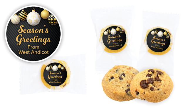 Luxury Black Christmas Personalised Cookie 5g