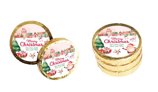 Christmas Village Christmas Chocolate Coins