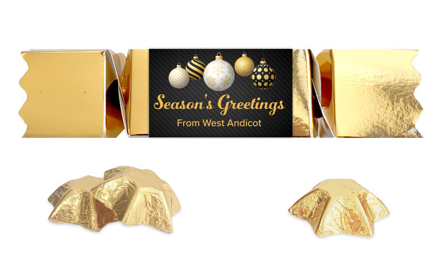 Luxury Black Personalised Christmas Bon Bon
