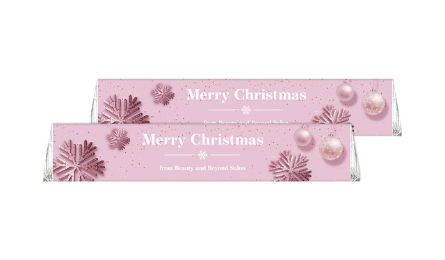 Pink Theme Personalised Christmas Toblerone Chocolates 50g