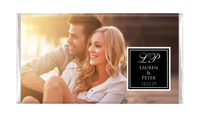 A Photo With Black Square Wedding Chocolate