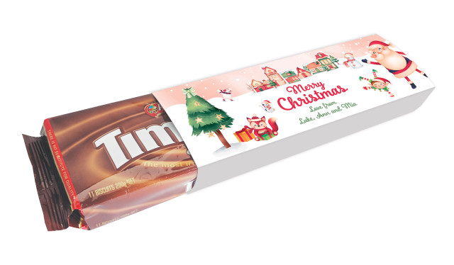 Christmas Village Customised Packet Of TimTams TM
