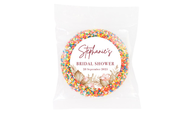 Tropical Personalised Bridal Shower Chocolate Freckle