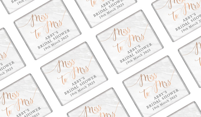 Miss to Mrs Personalised Bridal Shower Mini Chocolates