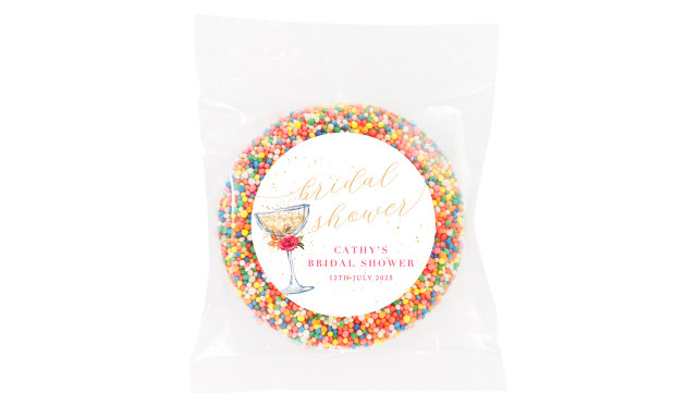 Floral Glass Personalised Bridal Shower Chocolate Freckle