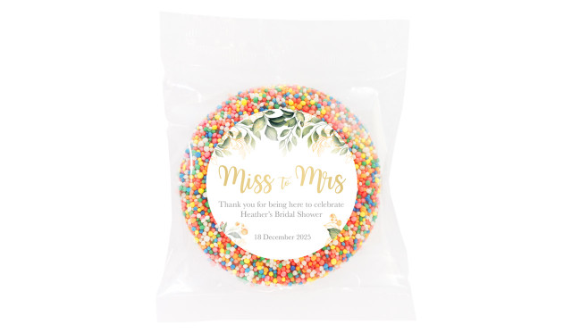 Golden Branches Personalised Bridal Shower Chocolate Freckle