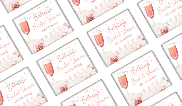 Bubbly Personalised Bridal Shower Mini Chocolates