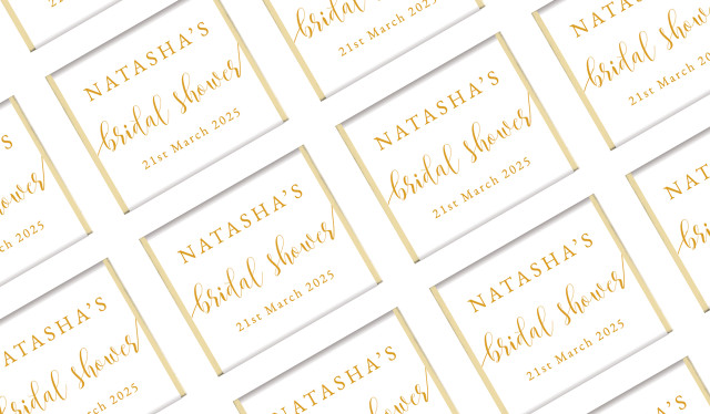 Flowing Text Personalised Bridal Shower Mini Chocolates
