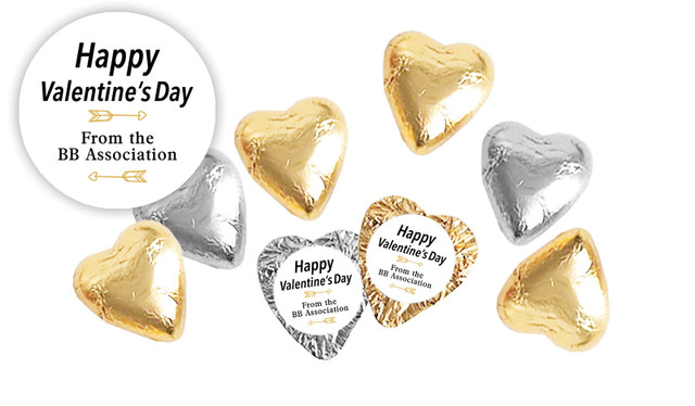 Simple Sentiment Personalised Foil Covered Chocolate Hearts